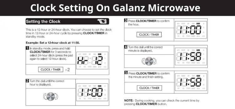 how to set clock on galanz microwave